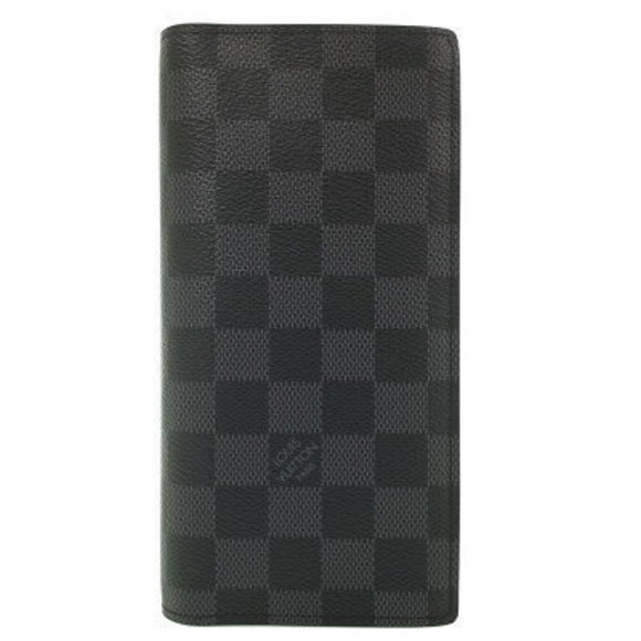 Louis Vuitton Damier Graphite Black Portefeuille Brazza Bifold Long Wallet - Picture 1 of 5